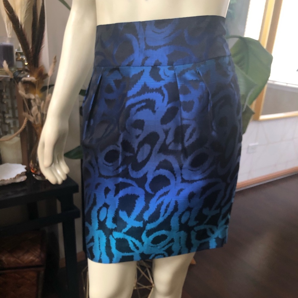 MICHAEL KORS BLUE JACQUARD SKIRT
